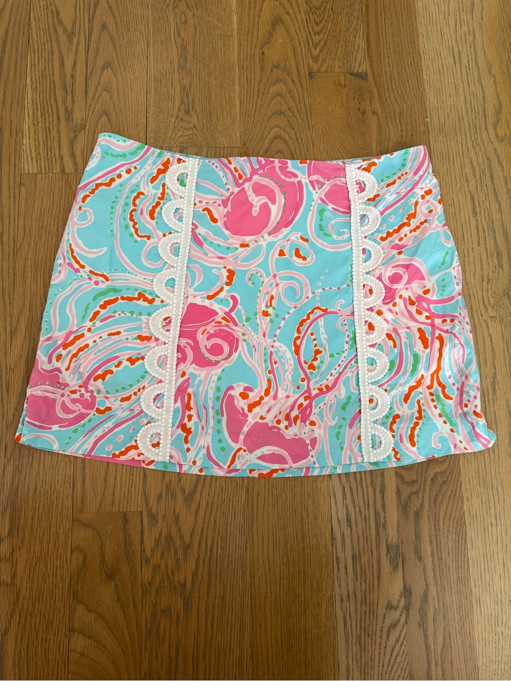 Lilly Pulitzer Skort with Blue and Pink Tropical Print
